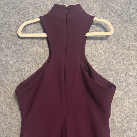 Cinq a Sept Dress Womens 6 Burgundy Halter Sleeveless Mini Bodycon Cocktail - Picture 4 of 11